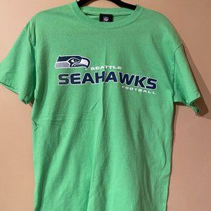 Seattle Seahawks NFL Team Apparel neon green logo tshirt